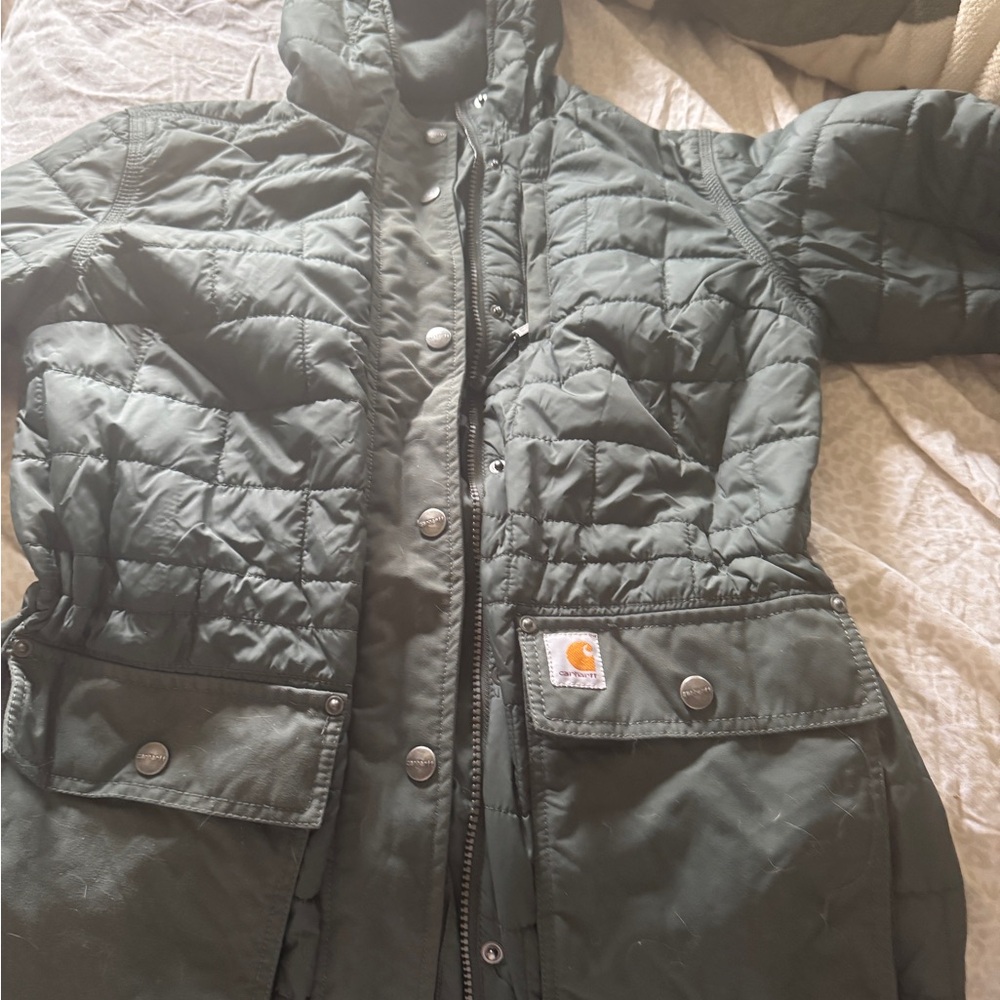Carhartt Women's Olive Quilted Bomber Jacket